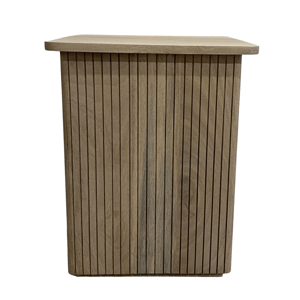 Sagebrook Home Natural Square Ribbed Accent Table
