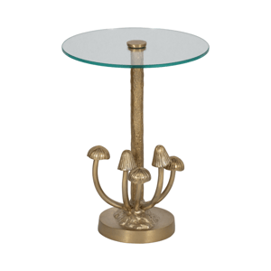 Sagebrook Home Gold Mushrooms Accent Table