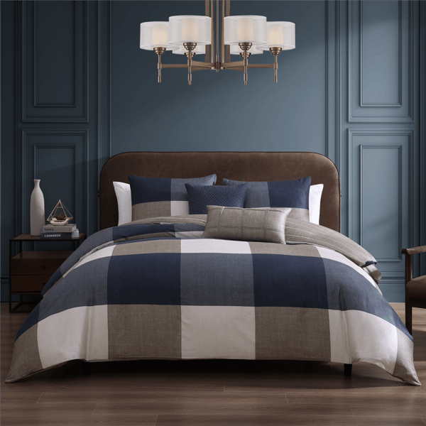 Bebejan Checkered 5pc. Reversible Comforter Set