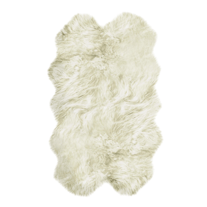 HomeRoots Natural Genuine Sheepskin Handmade Area Rug