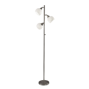 HomeRoots 71in. Silver Floor Lamp with Dome Shade