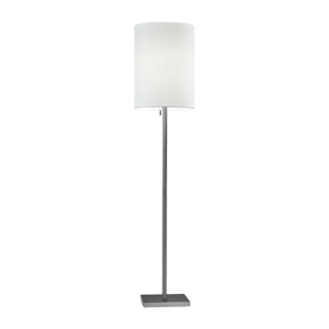 HomeRoots 61in. Silver Floor Lamp with Fabric Shade