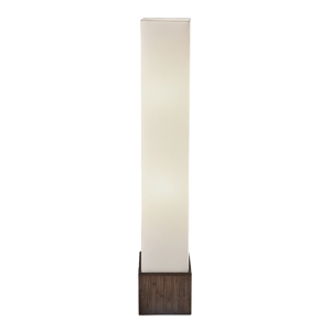 HomeRoots 50in. Two Light Column Floor Lamp w/ Fabric Shade