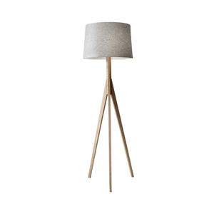 HomeRoots 59in. Solid Wood Tripod Floor Lamp with Empire Shade