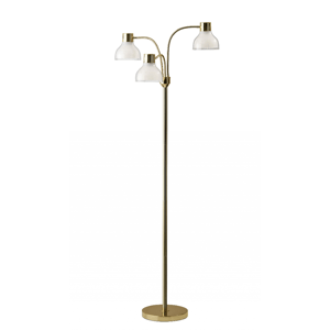 HomeRoots 69in. Gold Three Light Tree Floor Lamp