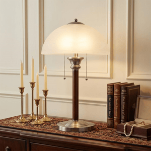 HomeRoots 23in. Silver Metal Standard Table Lamp with White Shade alternate view