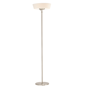 HomeRoots 71in. Brushed LED Torchiere Floor Lamp