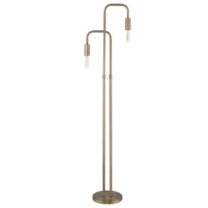 HomeRoots 63in. Two Light Torchiere Floor Lamp