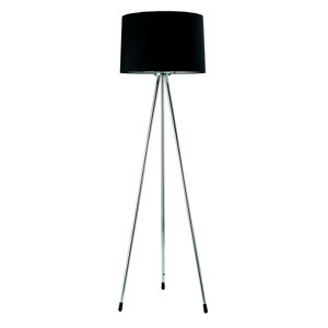 HomeRoots 59in. Silver Tripod Floor Lamp with Drum Shade