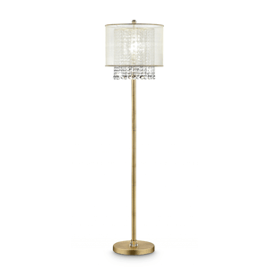 HomeRoots 65in. Gold And White Novelty Floor Lamp