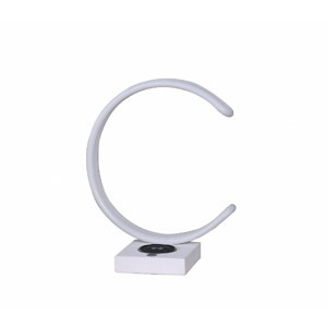 HomeRoots 14in. White Table Lamp with USB Wireless Charger