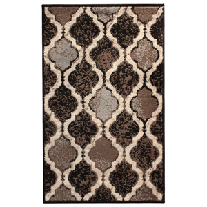 HomeRoots Transitional Quatrefoil Distressed Rectangular Area Rug
