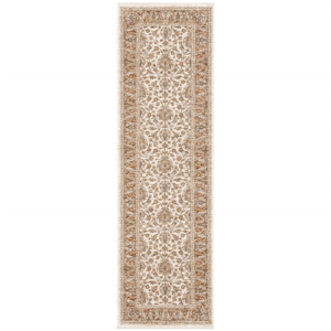 HomeRoots Rust Oriental Power Loom Stain Resistant Runner