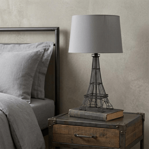 HomeRoots 25in. Black Acrylic Paris Eiffel Tower Desk Table Lamp
