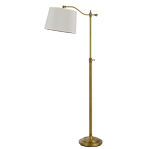 HomeRoots 63in. Bronze Adjustable Swing Arm Floor Lamp