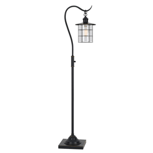 HomeRoots 60in. Antiqued Bronze Lantern Style Floor Lamp