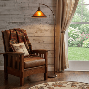 HomeRoots 65in. Rusted Traditional Shaped Floor Lamp alternate view