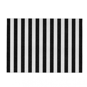 HomeRoots Black & White Stripe Non-Skid Indoor/Outdoor Area Rug