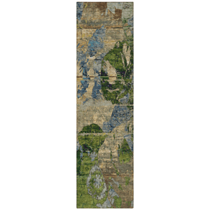 HomeRoots Abstract Floral Non-Skid Indoor/Outdoor Runner