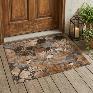 HomeRoots Abstract Washable Indoor/Outdoor Rectangular Area Rug alternate view