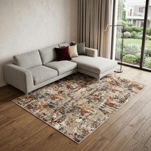 HomeRoots Modern Stain Resistant Abstract Washable Area Rug alternate view