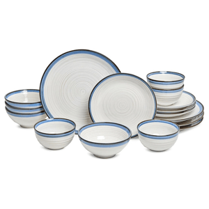 Sango Siterra Santorini 16pc. Blue Round Dinnerware Set