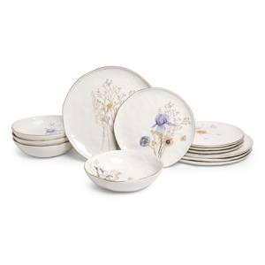 Sango Gansevoort Wildflower 12pc. Luxury Porcelain Dinnerware Set