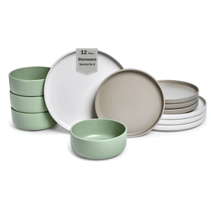 Sango Rollo Alta 12pc. Stoneware Dinnerware Set