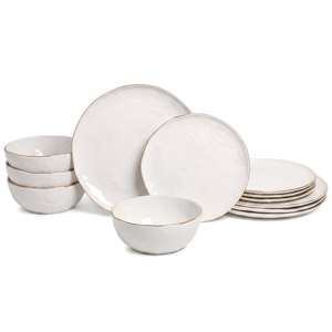 Sango Gansevoort 12pc. White Porcelain Dinnerware Set