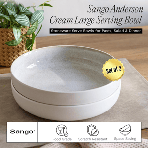 Sango Anderson Cream 10in. Large Ceramic Serving Bowl - Set of 2 alternate view