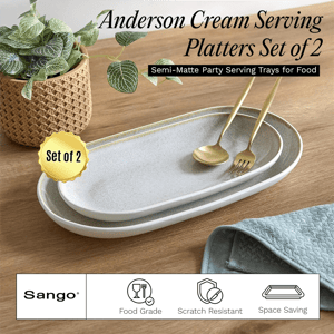 Sango Anderson Cream Large Stoneware Serving Platters - Set of 2 alternate view