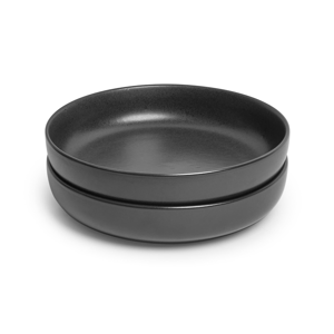 Sango Anderson Black 10in. Large Ceramic Serving Bowl - Set of 2