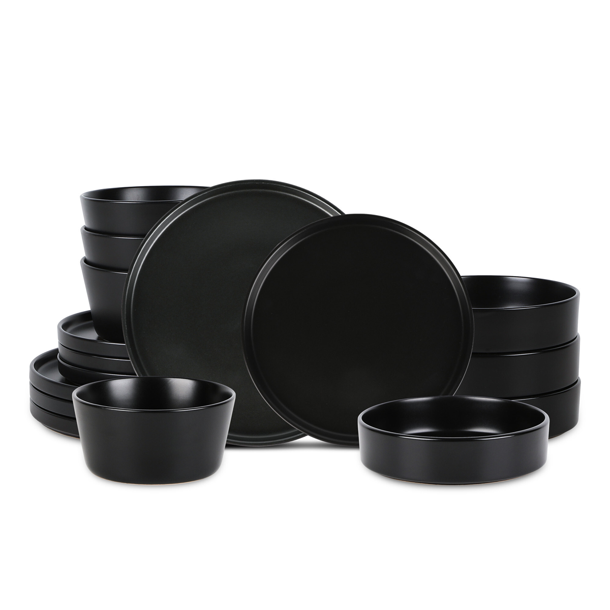 Stone Lain Celina 16-Pc. Dinnerware Set, Service For 4 - Black
