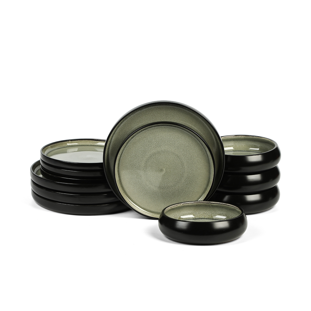 Stone + Lain Lagoon 12-pc. Stoneware Dinnerware Set, One Size, Blue