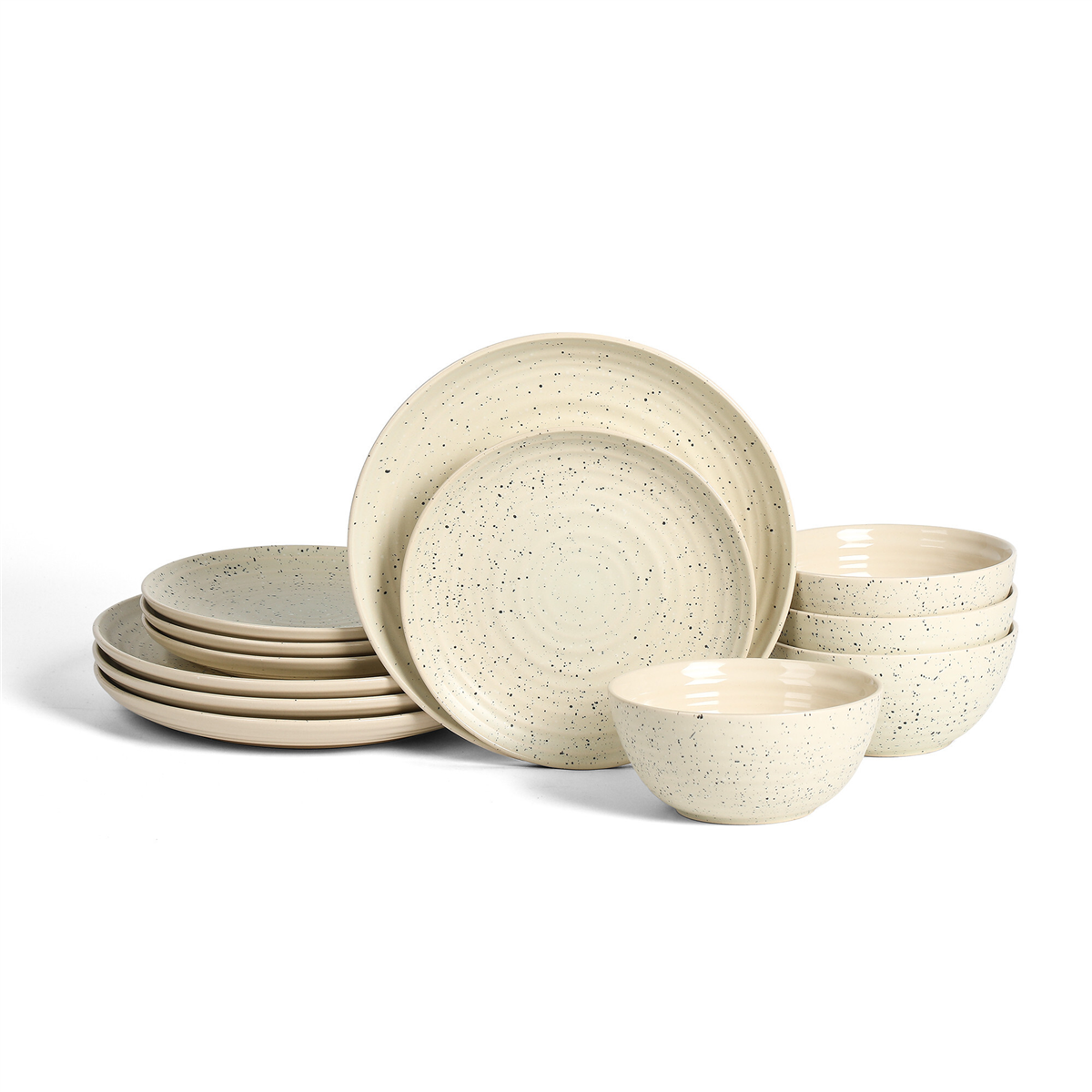 Stone + Lain Dua 12-pc. Stoneware Dinnerware Set, One Size, White