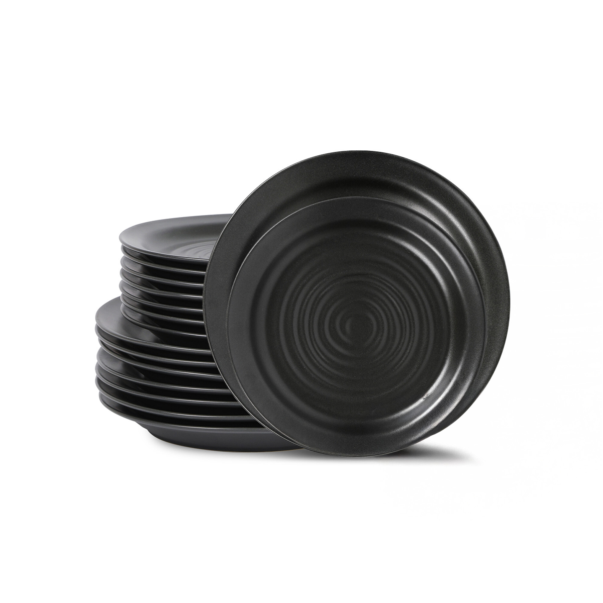 Stone Lain Orbit 16 Pc. Dinnerware Set, Service for 4 - Charcoal