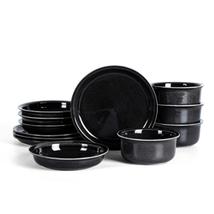 Stone Lain Slate 12pc. Stoneware Dinnerware Set