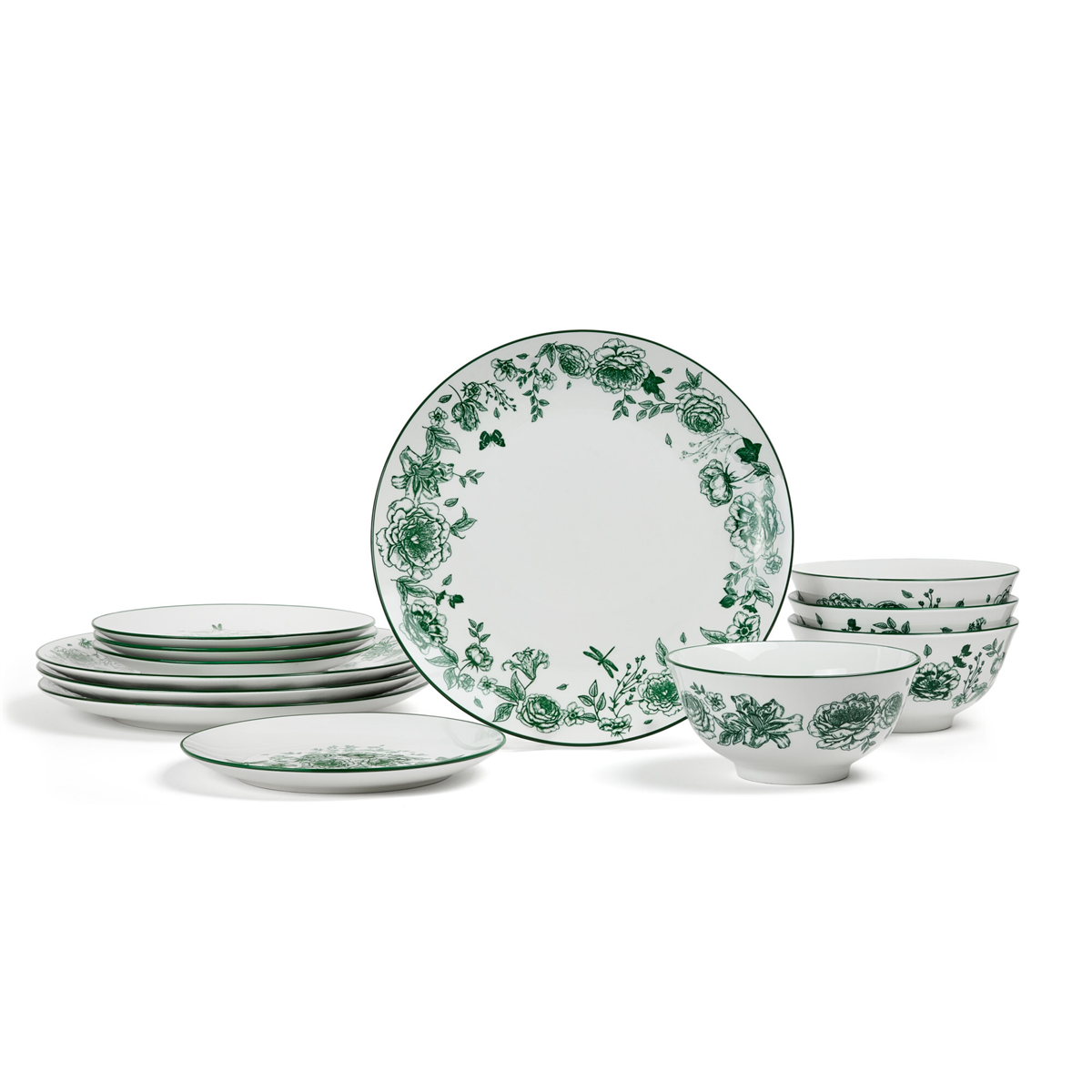 Stone + Lain Esme 12-pc. Porcelain Dinnerware Set, One Size, Red