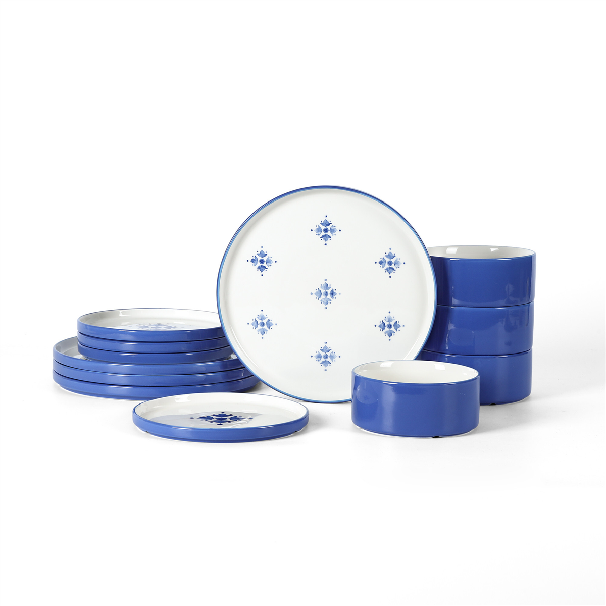 Stone Lain Cobalt 12-Pc. Dinnerware Set, Service For 4 - Blue