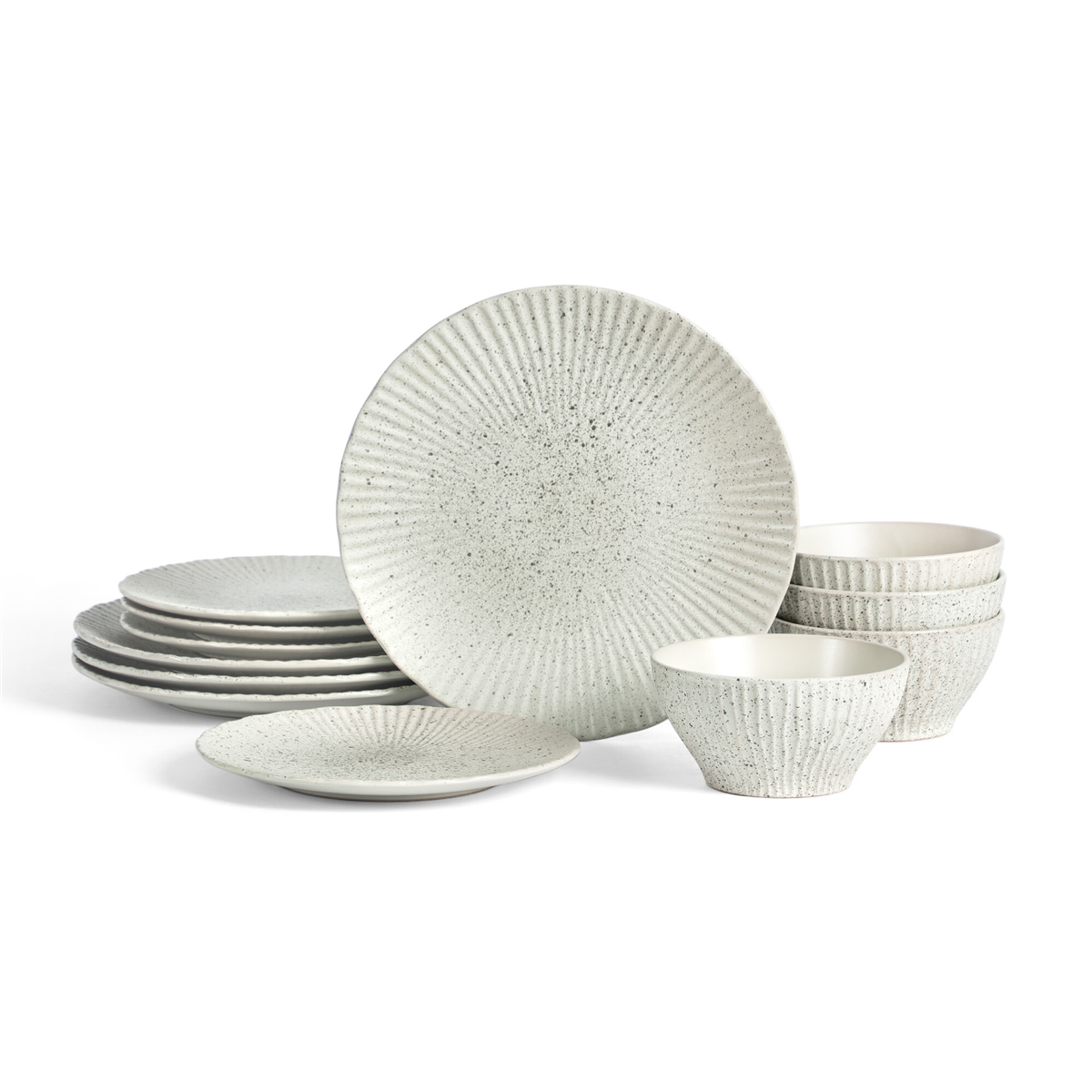 Stone Lain Arlo 12-Piece Dinnerware Set, Service for 4 - White