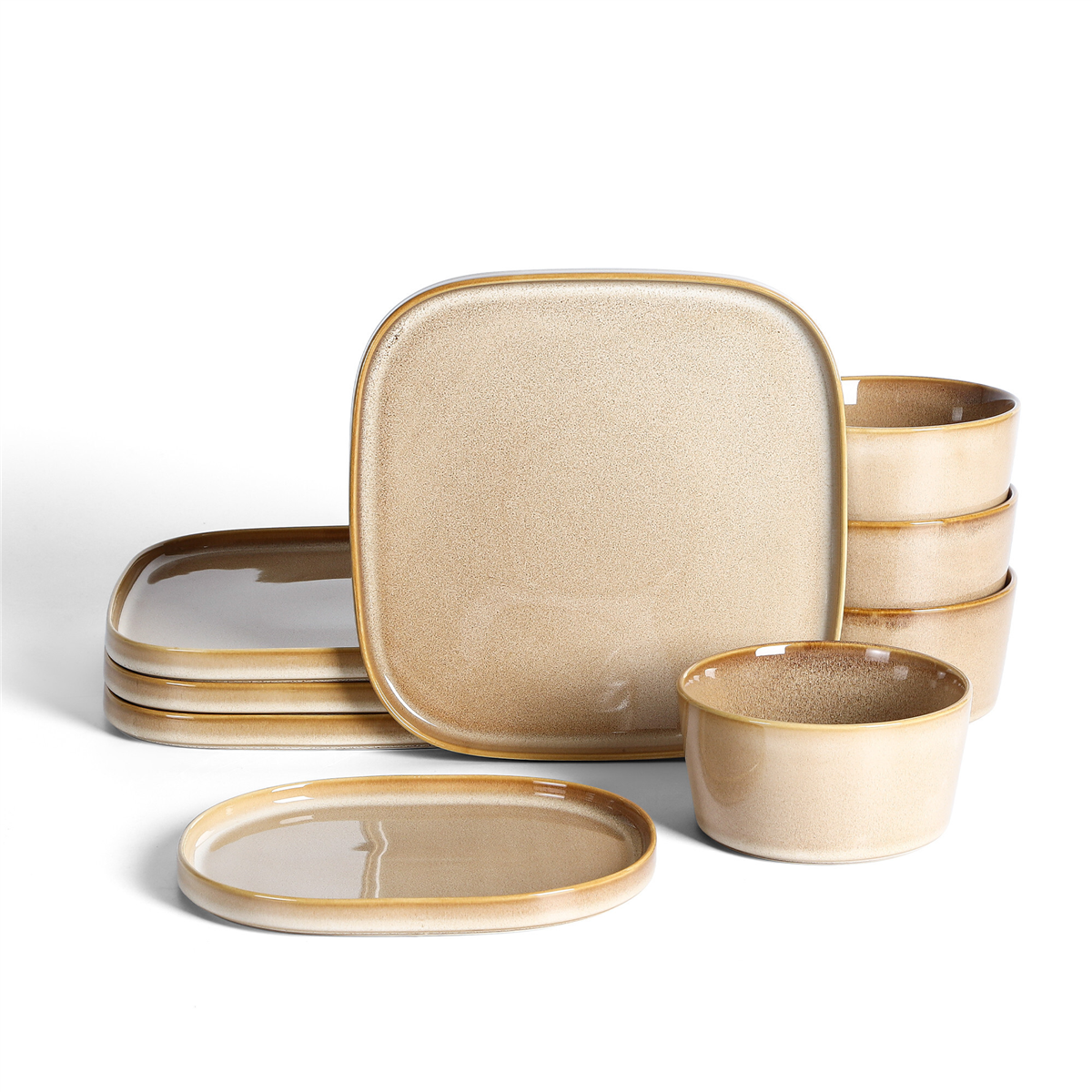 Stone + Lain Cairo 12-pc. Stoneware Dinnerware Set, One Size, Gray