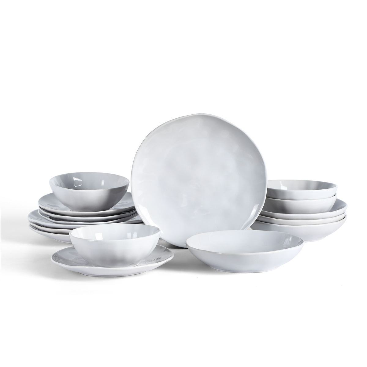 Stone Lain Harper 16-Piece Dinnerware Set, Service for 4 - White