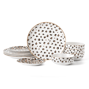 Christian Siriano Majestic 12pc. Porcelain Dinnerware Set