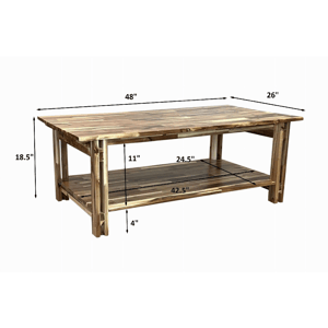 Fairway Avenue Home(tm) Solid Acacia Architectural Coffee Table alternate view
