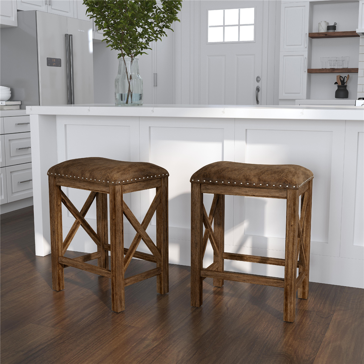 Hillsdale House Willow 2-pc. Counter Height Bar Stool, One Size, Brown