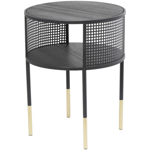 9th & Pike(R) Contemporary 21in. Black Metal End Table