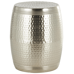 9th & Pike(R) Glam Silver Metal Accent Table