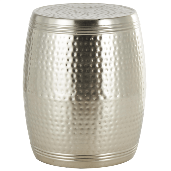 9th & Pike(R) Glam Silver Metal Accent Table