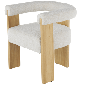 9th & Pike(R) Contemporary Cream Polyester Accent Chair