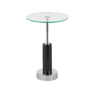 9th & Pike(R) Glam Black Marble End Table